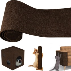 200 cm x 40 cm Self-Adhesive Cat Wall Scratching Mat, Hillylolly Scratching Mat Cats for Gluing, with Funny Cat Ball, Climbing Cat Scratcher Wall, Scratching Mat Cat Wall (Dark Brown) 200 cm x 40 cm Self-Adhesive Cat Wall Scratching Mat, Hillylolly Scratching Mat Cats for Gluing, with Funny Cat Ball, Climbing Cat Scratcher Wall, Scratching Mat Cat Wall (Dark Brown)