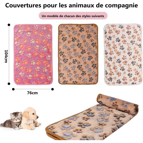 3 Pieces Large Soft Fleece Blanket for Dogs Cats Dogs Cats Rabbits and Other Pets (Brown+Pink+Beige) 3 Pieces Large Soft Fleece Blanket for Dogs Cats Dogs Cats Rabbits and Other Pets (Brown+Pink+Beige)
