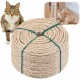 40 m Natural Sisal Rope for Scratching Post - Robust Cat Scratching Post Replacement Rope - Ideal for Household, Garden, DIY & Decoration - Durable Scratching Rope for Happy Cats - 6 mm Diameter (40 m