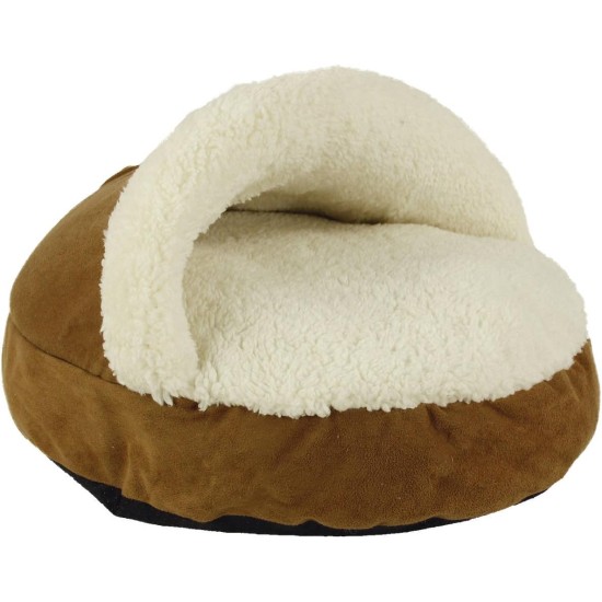 ALL FOR PAWS Lamb Cozy Snuggle 2.5kg Tan Cat Bed ALL FOR PAWS Lamb Cozy Snuggle 2.5kg Tan Cat Bed