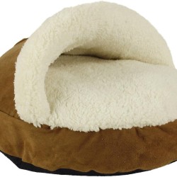 ALL FOR PAWS Lamb Cozy Snuggle 2.5kg Tan Cat Bed ALL FOR PAWS Lamb Cozy Snuggle 2.5kg Tan Cat Bed