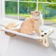 AMOSIJOY Cat Window Lounger, Sturdy Cat Hammock with Wooden and Metal Frame for Large Cats, Easily Adjustable Cat Bed for Windowsill, Bed Side, Drawer and Cabinet AMOSIJOY Cat Window Lounger, Sturdy Cat Hammock with Wooden and Metal Frame for Large Cats, Easily Adjustable Cat Bed for Windowsill, Bed Side, Drawer and Cabinet