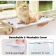 AMOSIJOY Cat Window Lounger, Sturdy Cat Hammock with Wooden and Metal Frame for Large Cats, Easily Adjustable Cat Bed for Windowsill, Bed Side, Drawer and Cabinet AMOSIJOY Cat Window Lounger, Sturdy Cat Hammock with Wooden and Metal Frame for Large Cats, Easily Adjustable Cat Bed for Windowsill, Bed Side, Drawer and Cabinet