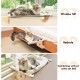 AMOSIJOY Cat Window Lounger, Sturdy Cat Hammock with Wooden and Metal Frame for Large Cats, Easily Adjustable Cat Bed for Windowsill, Bed Side, Drawer and Cabinet AMOSIJOY Cat Window Lounger, Sturdy Cat Hammock with Wooden and Metal Frame for Large Cats, Easily Adjustable Cat Bed for Windowsill, Bed Side, Drawer and Cabinet