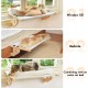 AMOSIJOY Cat Window Lounger, Sturdy Cat Hammock with Wooden and Metal Frame for Large Cats, Easily Adjustable Cat Bed for Windowsill, Bed Side, Drawer and Cabinet AMOSIJOY Cat Window Lounger, Sturdy Cat Hammock with Wooden and Metal Frame for Large Cats, Easily Adjustable Cat Bed for Windowsill, Bed Side, Drawer and Cabinet