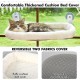 AMOSIJOY Wireless Cat Window Pole, Cat Hammock with 4 Suction Cups, Solid Metal Frame and Reversible Cover, Foldable Cat Beds for Indoor Cats