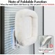 AMOSIJOY Wireless Cat Window Pole, Cat Hammock with 4 Suction Cups, Solid Metal Frame and Reversible Cover, Foldable Cat Beds for Indoor Cats