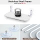 AMOSIJOY Wireless Cat Window Pole, Cat Hammock with 4 Suction Cups, Solid Metal Frame and Reversible Cover, Foldable Cat Beds for Indoor Cats