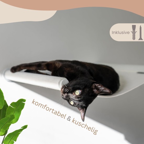 AZANO Cat Hammock XL Metal | Designer Climbing Wall Cats | Cat Bed Wall | Extra Large and Stable - (White) AZANO Cat Hammock XL Metal | Designer Climbing Wall Cats | Cat Bed Wall | Extra Large and Stable - (White)
