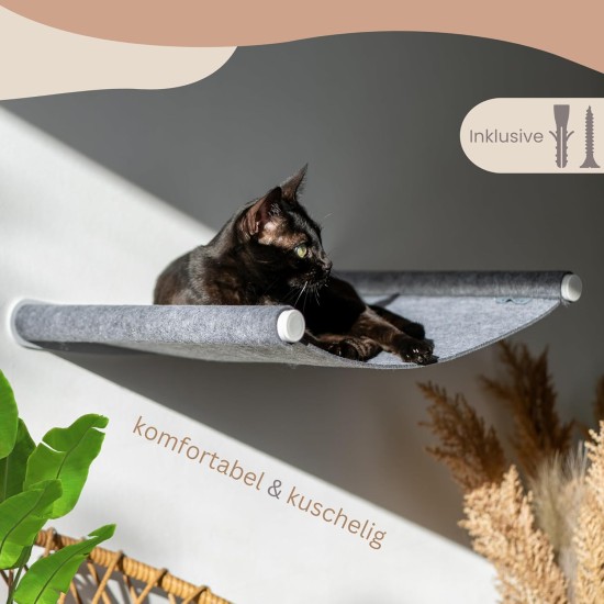 AZANO Cat Hammock XL Metal | Designer Climbing Wall Cats | Cat Bed Wall | Extra Large and Stable - (White) AZANO Cat Hammock XL Metal | Designer Climbing Wall Cats | Cat Bed Wall | Extra Large and Stable - (White)