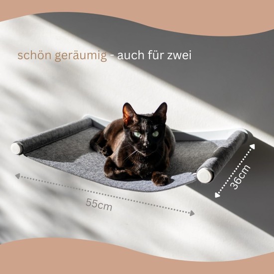 AZANO Cat Hammock XL Metal | Designer Climbing Wall Cats | Cat Bed Wall | Extra Large and Stable - (White) AZANO Cat Hammock XL Metal | Designer Climbing Wall Cats | Cat Bed Wall | Extra Large and Stable - (White)