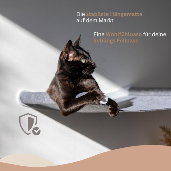 AZANO Cat Hammock XL Metal | Designer Climbing Wall Cats | Cat Bed Wall | Extra Large and Stable - (White) AZANO Cat Hammock XL Metal | Designer Climbing Wall Cats | Cat Bed Wall | Extra Large and Stable - (White)