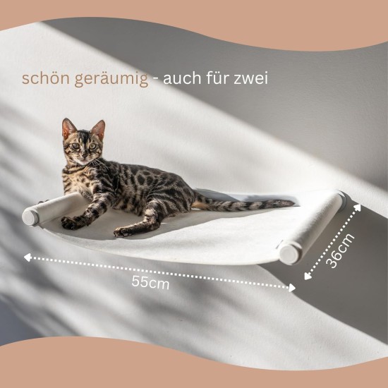 AZANO Cat Hammock XL Metal | Designer Climbing Wall Cats | Cat Bed Wall | Extra Large and Stable - (White) AZANO Cat Hammock XL Metal | Designer Climbing Wall Cats | Cat Bed Wall | Extra Large and Stable - (White)
