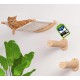 AZANO® Climbing Wall Cats Cat Hammock XL [Extra Stable and Large] with Cat Stairs for the Wall | Cat Ladder with Sleeping Area | Cat Bed for Climbing Made of Natural Wood | 3 Pieces