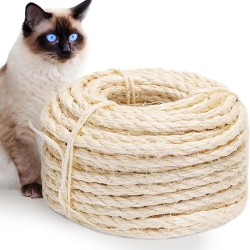 Abio Sisal Rope for Scratching Post 6 mm 10 m Sisal Rope 100% Natural Cat Accessories Household Garden Decoration DIY Scratching Rope 6 mm 10 m Abio Sisal Rope for Scratching Post 6 mm 10 m Sisal Rope 100% Natural Cat Accessories Household Garden Decoration DIY Scratching Rope 6 mm 10 m