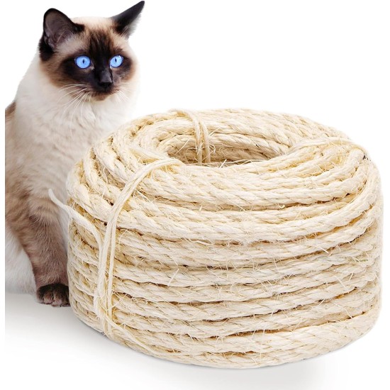 Abio Sisal Rope for Scratching Post 6 mm 10 m Sisal Rope 100% Natural Cat Accessories Household Garden Decoration DIY Scratching Rope 6 mm 10 m Abio Sisal Rope for Scratching Post 6 mm 10 m Sisal Rope 100% Natural Cat Accessories Household Garden Decoration DIY Scratching Rope 6 mm 10 m