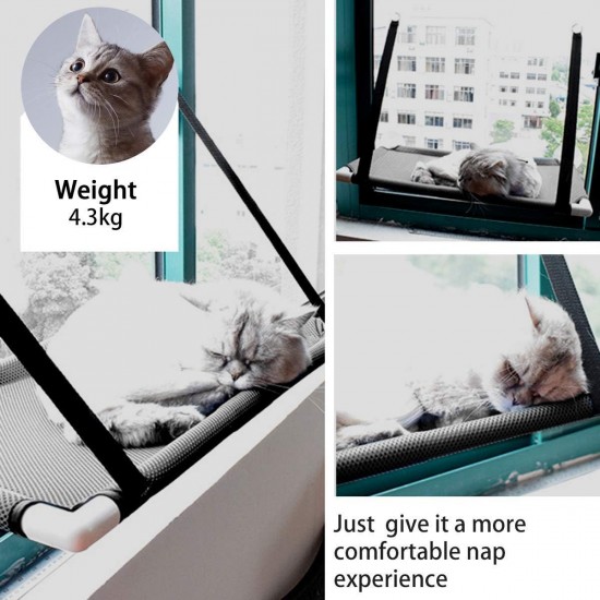 Afufu Cat Window Seats, Cat Accessories, Window Lounger Hammock for Climbing Wall Kitty, 10 kg Afufu Cat Window Seats, Cat Accessories, Window Lounger Hammock for Climbing Wall Kitty, 10 kg