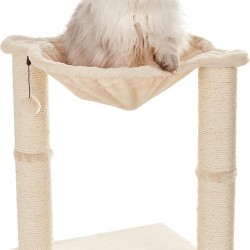 Amazon Basics Cat Scratching Post with House, Hammock, Bed and Scratching Post, 41 x 51 x 41 cm, Beige Amazon Basics Cat Scratching Post with House, Hammock, Bed and Scratching Post, 41 x 51 x 41 cm, Beige