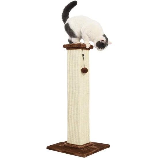 Amazon Basics Medium Cat Scratching Post, 40.01 x 40.01 x 80.01 cm, Grey Amazon Basics Medium Cat Scratching Post, 40.01 x 40.01 x 80.01 cm, Grey