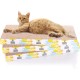 Animal House 3 Piece Cardboard Cat Scratching Post Set for Entertaining Your Cat Friends, 2 Reversible Layers (Onda, 3) Animal House 3 Piece Cardboard Cat Scratching Post Set for Entertaining Your Cat Friends, 2 Reversible Layers (Onda, 3)
