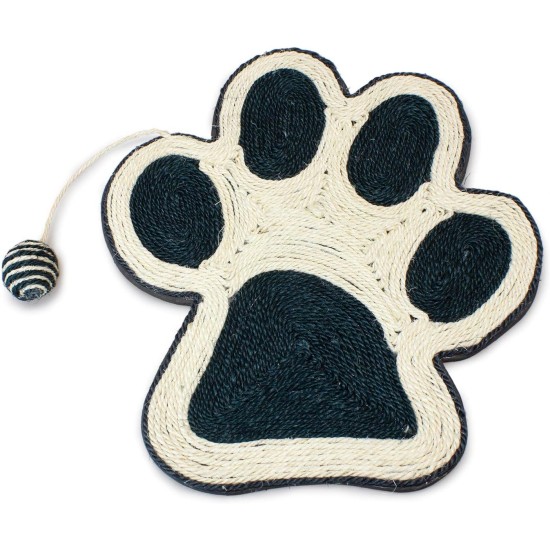 Arquivet Black Footprint Scratching Post with Mouse for Cats - 40 x 36 cm - Large Scratches - Cat Mat Horizontal - Accessories for Cats - Nail Grinder Arquivet Black Footprint Scratching Post with Mouse for Cats - 40 x 36 cm - Large Scratches - Cat Mat Horizontal - Accessories for Cats - Nail Grinder