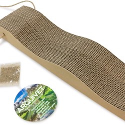 Arquivet Cardboard Cat Scratching Post in Wave Shape – 46 x 12 x 5 cm – Environmentally Friendly Scratches – Scratches – Cat Mat Horizontal – Accessories for Cats – Nail Grinder Arquivet Cardboard Cat Scratching Post in Wave Shape – 46 x 12 x 5 cm – Environmentally Friendly Scratches – Scratches – Cat Mat Horizontal – Accessories for Cats – Nail Grinder