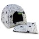 Arquivet Igloo Black Stars for Dogs and Cats with Removable Cushion 40 x 40 x 45 cm Pet Cave Dog Bed for Dogs and Cats Arquivet Igloo Black Stars for Dogs and Cats with Removable Cushion 40 x 40 x 45 cm Pet Cave Dog Bed for Dogs and Cats