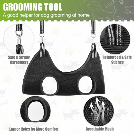Autrucker Pet Grooming Hammock, Cat Grooming Hammock, Dog Grooming Hammock Set, Pet Nail Trimming Harness, Pet Bath Shower Accessories, Dog Grooming Sling (L, Black) Autrucker Pet Grooming Hammock, Cat Grooming Hammock, Dog Grooming Hammock Set, Pet Nail Trimming Harness, Pet Bath Shower Accessories, Dog Grooming Sling (L, Black)