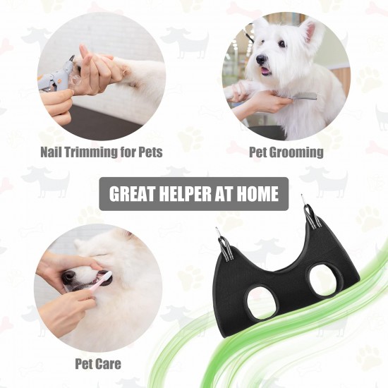 Autrucker Pet Grooming Hammock, Cat Grooming Hammock, Dog Grooming Hammock Set, Pet Nail Trimming Harness, Pet Bath Shower Accessories, Dog Grooming Sling (L, Black) Autrucker Pet Grooming Hammock, Cat Grooming Hammock, Dog Grooming Hammock Set, Pet Nail Trimming Harness, Pet Bath Shower Accessories, Dog Grooming Sling (L, Black)