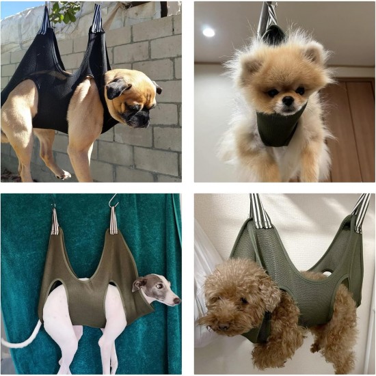 Autrucker Pet Grooming Hammock, Cat Grooming Hammock, Dog Grooming Hammock Set, Pet Nail Trimming Harness, Pet Bath Shower Accessories, Dog Grooming Sling (L, Black) Autrucker Pet Grooming Hammock, Cat Grooming Hammock, Dog Grooming Hammock Set, Pet Nail Trimming Harness, Pet Bath Shower Accessories, Dog Grooming Sling (L, Black)