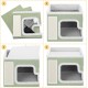 BAKAJI Foldable Cat House with Large Entrance, House for Pets, Cat Scratching Post Made of Warm and Padded Polyester, Non-Slip Base, 42 x 42 x 33 cm (Green) BAKAJI Foldable Cat House with Large Entrance, House for Pets, Cat Scratching Post Made of Warm and Padded Polyester, Non-Slip Base, 42 x 42 x 33 cm (Green)