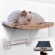 BECKSPON Cat Hammock with Integrated Scratching Post, Foldable Cat Hammock, Cat Bed, Hanging Cat Hammock, Window Cat Bed, Cat Scratching Post, Supports up to 20 kg, Colour: Grey BECKSPON Cat Hammock with Integrated Scratching Post, Foldable Cat Hammock, Cat Bed, Hanging Cat Hammock, Window Cat Bed, Cat Scratching Post, Supports up to 20 kg, Colour: Grey