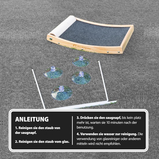BECKSPON Cat Hammock with Integrated Scratching Post, Foldable Cat Hammock, Cat Bed, Hanging Cat Hammock, Window Cat Bed, Cat Scratching Post, Supports up to 20 kg, Colour: Grey BECKSPON Cat Hammock with Integrated Scratching Post, Foldable Cat Hammock, Cat Bed, Hanging Cat Hammock, Window Cat Bed, Cat Scratching Post, Supports up to 20 kg, Colour: Grey