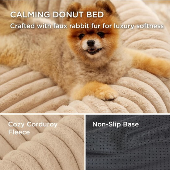 BEDSURE Cat Beds for House Cats, Camel, 51 x 51 x 15 cm BEDSURE Cat Beds for House Cats, Camel, 51 x 51 x 15 cm