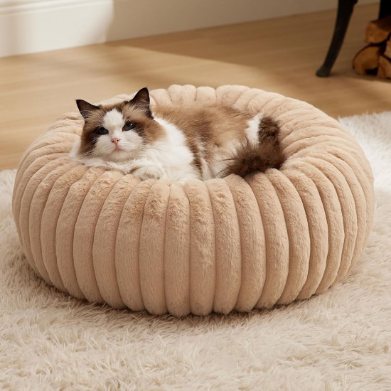 BEDSURE Cat Beds for House Cats, Camel, 51 x 51 x 15 cm BEDSURE Cat Beds for House Cats, Camel, 51 x 51 x 15 cm