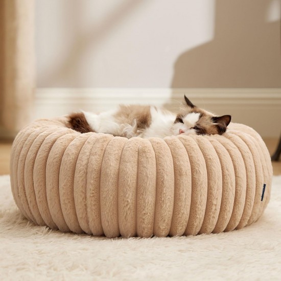 BEDSURE Cat Beds for House Cats, Camel, 51 x 51 x 15 cm BEDSURE Cat Beds for House Cats, Camel, 51 x 51 x 15 cm