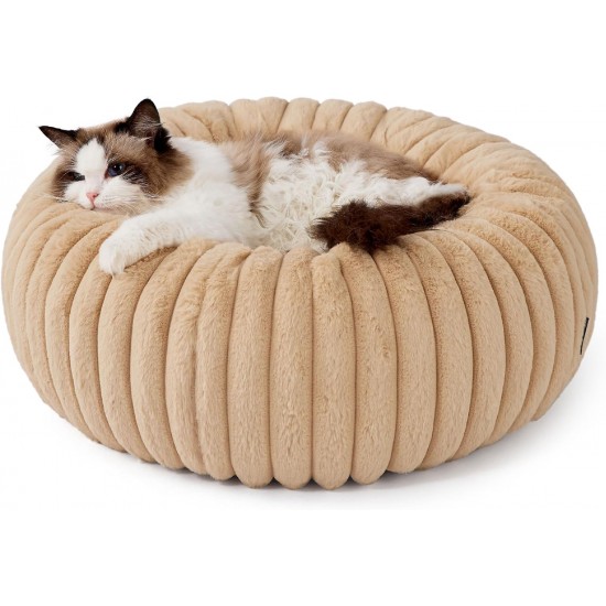 BEDSURE Cat Beds for House Cats, Camel, 51 x 51 x 15 cm BEDSURE Cat Beds for House Cats, Camel, 51 x 51 x 15 cm