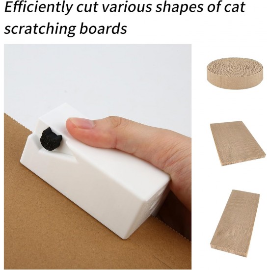 BOXOB Katzenkratzer Schneider, Kartonstreifenschneider für Katzenkratzbäume Karton Schneider Katzen Handgeführte DIY-Kartonschneidegeräte für Tierbesitzer Tierliebhaber (Weiß) BOXOB Katzenkratzer Schneider, Kartonstreifenschneider für Katzenkratzbäume Karton Schneider Katzen Handgeführte DIY-Kartonschneidegeräte für Tierbesitzer Tierliebhaber (Weiß)