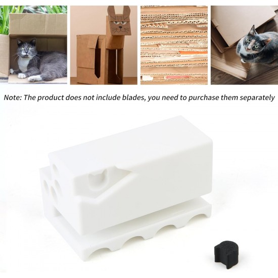 BOXOB Katzenkratzer Schneider, Kartonstreifenschneider für Katzenkratzbäume Karton Schneider Katzen Handgeführte DIY-Kartonschneidegeräte für Tierbesitzer Tierliebhaber (Weiß) BOXOB Katzenkratzer Schneider, Kartonstreifenschneider für Katzenkratzbäume Karton Schneider Katzen Handgeführte DIY-Kartonschneidegeräte für Tierbesitzer Tierliebhaber (Weiß)