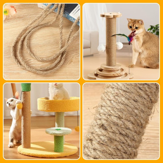 BUCOMTU Sisal Rope for Scratching Post, 6 mm x 50 m, Special Replacement Rope, DIY Craft Material, Home Garden Decoration, Hemp Rope BUCOMTU Sisal Rope for Scratching Post, 6 mm x 50 m, Special Replacement Rope, DIY Craft Material, Home Garden Decoration, Hemp Rope