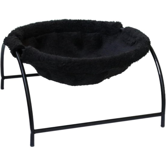 BUYTER Pat Bed, Cat Hammock, Freestanding, Raise Dog Sleeping Bed, Sturdy Structure, Removable, Excellent Breathability, Easy Assembly (Black, Winter) BUYTER Pat Bed, Cat Hammock, Freestanding, Raise Dog Sleeping Bed, Sturdy Structure, Removable, Excellent Breathability, Easy Assembly (Black, Winter)