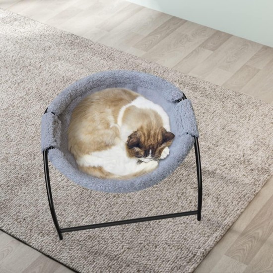 BUYTER Pat Bed, Cat Hammock, Freestanding, Raise Dog Sleeping Bed, Sturdy Structure, Removable, Excellent Breathability, Easy Assembly (Black, Winter) BUYTER Pat Bed, Cat Hammock, Freestanding, Raise Dog Sleeping Bed, Sturdy Structure, Removable, Excellent Breathability, Easy Assembly (Black, Winter)