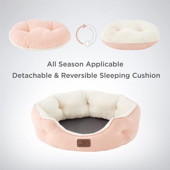 Bedsure Washable Cat Bed - 51 x 48 x 15 cm, Cat Bed Grey with Double-Sided Inner Cushion, Cat Sleeping Seat for Cats or Small Dogs Bedsure Washable Cat Bed - 51 x 48 x 15 cm, Cat Bed Grey with Double-Sided Inner Cushion, Cat Sleeping Seat for Cats or Small Dogs