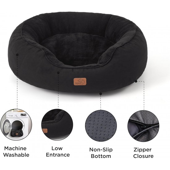 Bedsure Washable Cat Bed - 51 x 48 x 15 cm, Cat Bed Grey with Double-Sided Inner Cushion, Cat Sleeping Seat for Cats or Small Dogs Bedsure Washable Cat Bed - 51 x 48 x 15 cm, Cat Bed Grey with Double-Sided Inner Cushion, Cat Sleeping Seat for Cats or Small Dogs