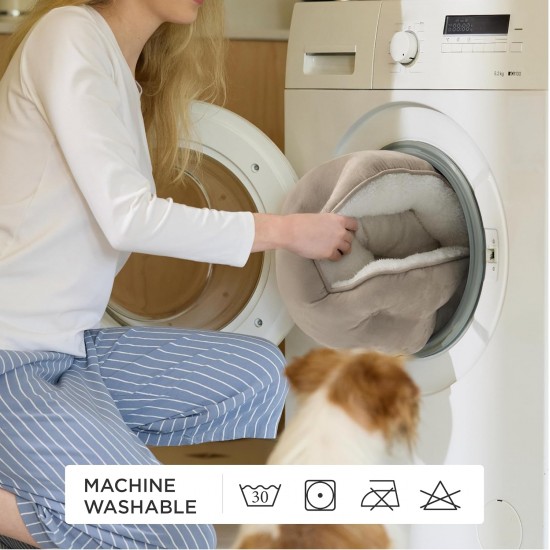 Bedsure Washable Cat Bed - 51 x 48 x 15 cm, Cat Bed Grey with Double-Sided Inner Cushion, Cat Sleeping Seat for Cats or Small Dogs Bedsure Washable Cat Bed - 51 x 48 x 15 cm, Cat Bed Grey with Double-Sided Inner Cushion, Cat Sleeping Seat for Cats or Small Dogs