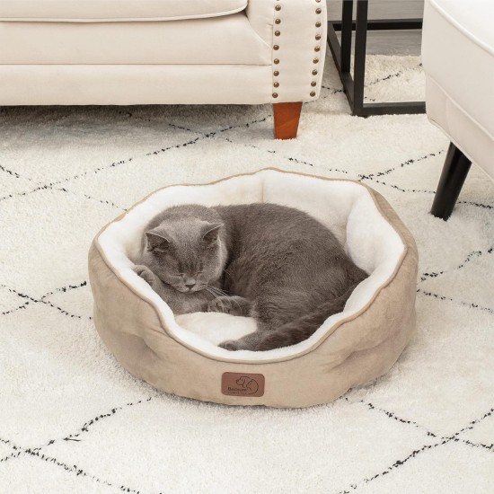 Bedsure Washable Cat Bed - 51 x 48 x 15 cm, Cat Bed Grey with Double-Sided Inner Cushion, Cat Sleeping Seat for Cats or Small Dogs Bedsure Washable Cat Bed - 51 x 48 x 15 cm, Cat Bed Grey with Double-Sided Inner Cushion, Cat Sleeping Seat for Cats or Small Dogs