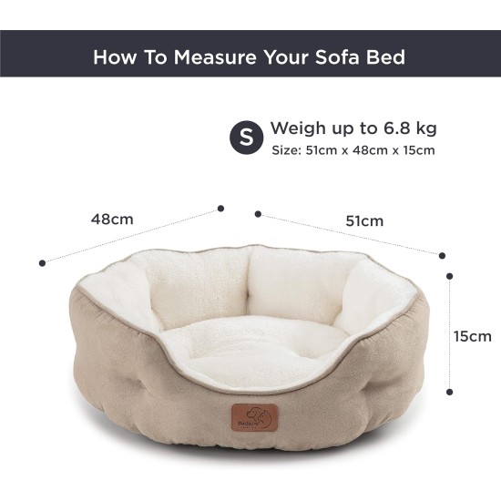 Bedsure Washable Cat Bed - 51 x 48 x 15 cm, Cat Bed Grey with Double-Sided Inner Cushion, Cat Sleeping Seat for Cats or Small Dogs Bedsure Washable Cat Bed - 51 x 48 x 15 cm, Cat Bed Grey with Double-Sided Inner Cushion, Cat Sleeping Seat for Cats or Small Dogs