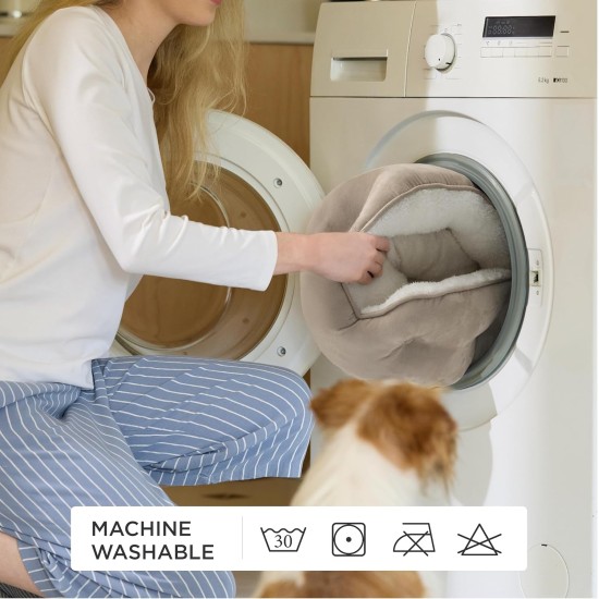 Bedsure Washable Cat Bed - 51 x 48 x 15 cm, Cat Bed Grey with Double-Sided Inner Cushion, Cat Sleeping Seat for Cats or Small Dogs Bedsure Washable Cat Bed - 51 x 48 x 15 cm, Cat Bed Grey with Double-Sided Inner Cushion, Cat Sleeping Seat for Cats or Small Dogs