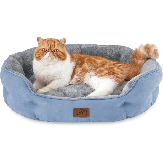 Bedsure Washable Cat Bed - 51 x 48 x 15 cm, Cat Bed Grey with Double-Sided Inner Cushion, Cat Sleeping Seat for Cats or Small Dogs Bedsure Washable Cat Bed - 51 x 48 x 15 cm, Cat Bed Grey with Double-Sided Inner Cushion, Cat Sleeping Seat for Cats or Small Dogs