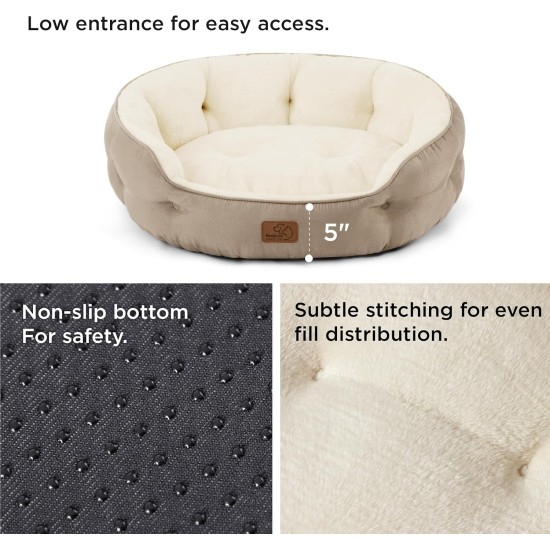 Bedsure Washable Cat Bed - 51 x 48 x 15 cm, Cat Bed Grey with Double-Sided Inner Cushion, Cat Sleeping Seat for Cats or Small Dogs Bedsure Washable Cat Bed - 51 x 48 x 15 cm, Cat Bed Grey with Double-Sided Inner Cushion, Cat Sleeping Seat for Cats or Small Dogs